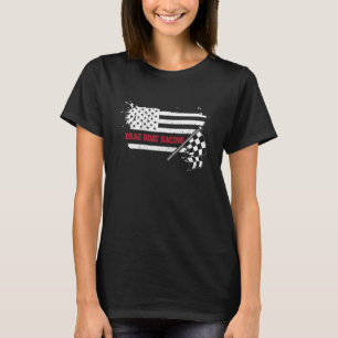American Flag Patriotic Drag Boat Racing Speed Boa T-shirt