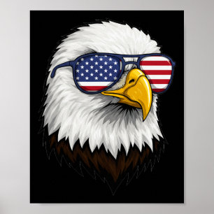 American Flag Patriotic Eagle Shirt Mannen Boys 4t Poster