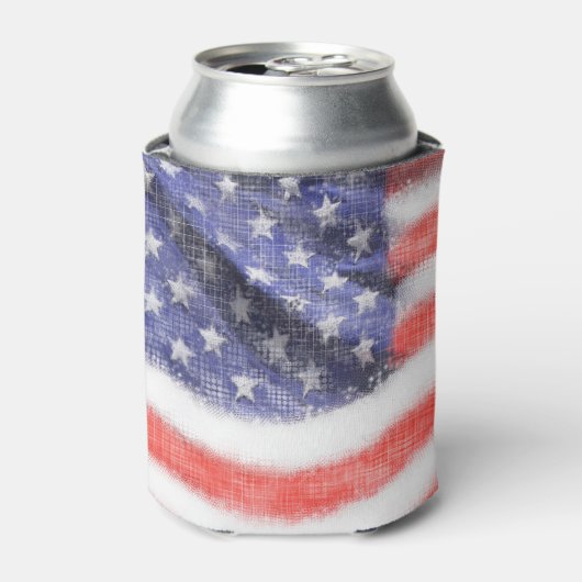 "American Flag" "Patriotic Gift" Blikjeskoeler (Blikje Voorkant)