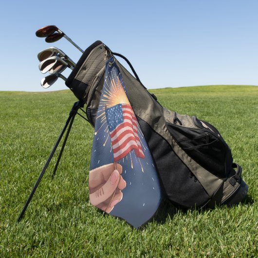 American Flag Patriotic Golfhanddoek (Groen)