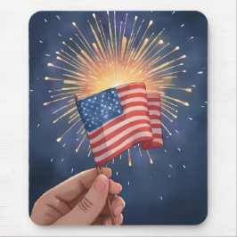 American Flag Patriotic Muismat