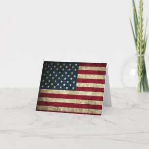 American Flag Patriotic Note Cards Bedankkaart
