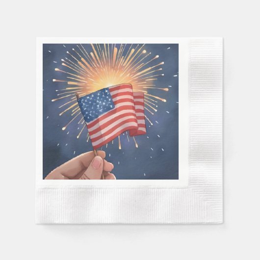 American Flag Patriotic Party Servet (Voorkant)