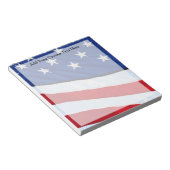 American Flag Patriotic Personalized Memo Pad Notitieblok (Schuin)