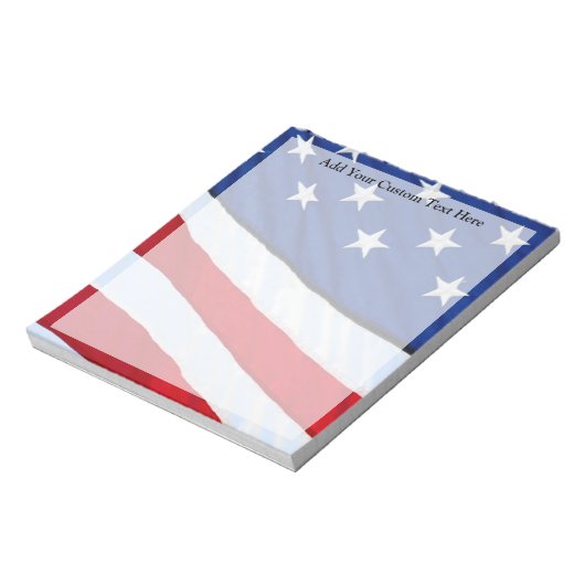 American Flag Patriotic Personalized Memo Pad Notitieblok (Linkerzijde)