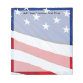 American Flag Patriotic Personalized Memo Pad Notitieblok (Voorkant)