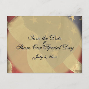 American Flag Patriotic - Save the Date Briefkaart