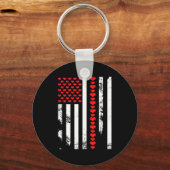 American Flag Patriotic Valentines Day Clic He  Sleutelhanger (Voorkant)