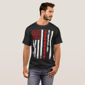 American Flag Patriotic Valentines Day Clic He T-shirt (Voorkant volledig)