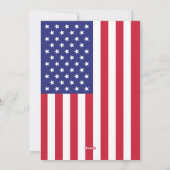American Flag Patriottische Kerstmis Familiefoto Feestdagenkaart (Achterkant)