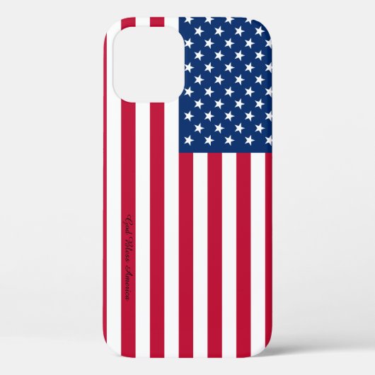 American Flag Pattern iPhone Case (Achterkant)
