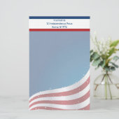 American Flag Personal Stationery Briefpapier (Staand voorkant)