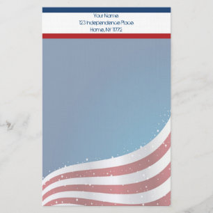 American Flag Personal Stationery Briefpapier