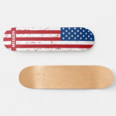 American Flag Personalized Stars Stripes Patriotic Persoonlijk Skateboard (Horizontaal)
