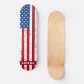 American Flag Personalized Stars Stripes Patriotic Persoonlijk Skateboard (Voorkant)