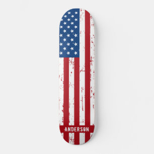 American Flag Personalized Stars Stripes Patriotic Persoonlijk Skateboard