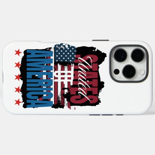 American flag phone case (Achterkant (horizontaal))
