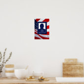 American Flag Photo Lijst Print (Keuken)