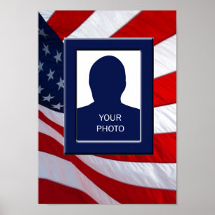 American Flag Photo Lijst Print