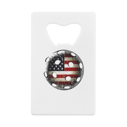 American Flag Pickle Ball USA Creditkaart Flessenopener (Achterkant)