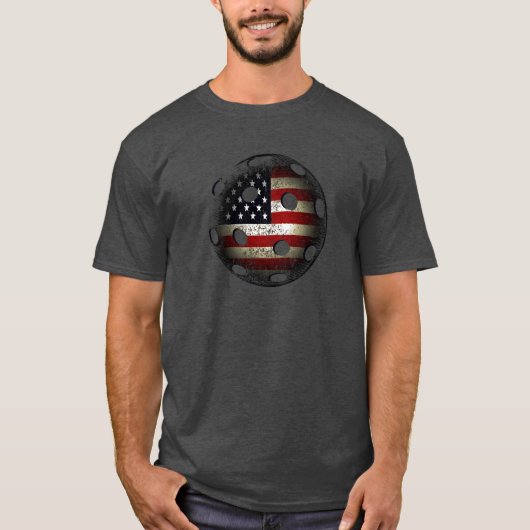 American Flag Pickle Ball USA T-shirt (Voorkant)