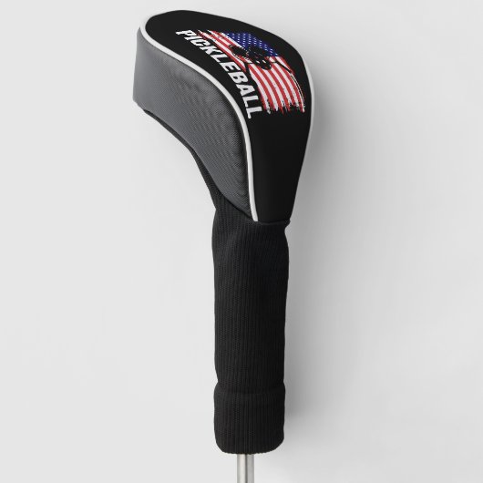 American Flag Pickleball Lover Paddle Golfheadcover (Schuin)