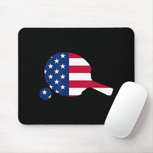 American Flag Ping Pong Table Tennis Player Equipm Muismat (Met muis)