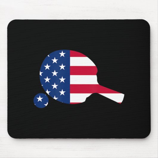 American Flag Ping Pong Table Tennis Player Equipm Muismat (Voorkant)