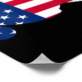 American Flag Ping Pong Table Tennis Player Equipm Poster (Hoek)