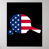 American Flag Ping Pong Table Tennis Player Equipm Poster (Voorkant)