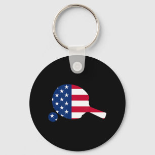 American Flag Ping Pong Table Tennis Player Equipm Sleutelhanger