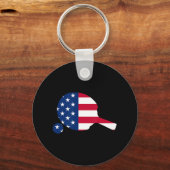 American Flag Ping Pong Table Tennis Player Equipm Sleutelhanger (Voorkant)
