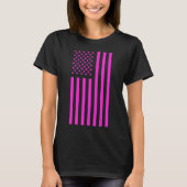American Flag Pink  T-shirt (Voorkant)