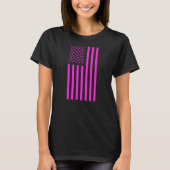 American Flag Pink  T-shirt (Voorkant)