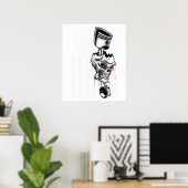 American Flag Piston Muscle Car 6 Poster (Thuiskantoor)