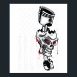 American Flag Piston Muscle Car 6 Poster<br><div class="desc">A vintage classic car poster perfect for decorating your home,  garage,  office,  or studio. This retro automotive artwork is ideal for car enthusiasts,  collectors,  and anyone who appreciates timeless classic car culture.</div>