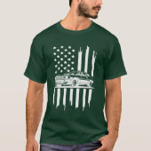 American Flag Piston Svg Muscle Car Svg funny T-shirt (Voorkant)