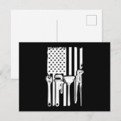 American Flag Plumber Tools Craft Gift Briefkaart (Voorkant / Achterkant)