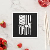 American Flag Plumber Tools Craft Gift Servet (Insitu)