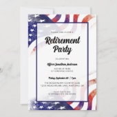 American Flag Politie Officier Pensioen Partij Kaart (Voorkant)