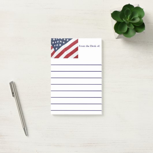 American Flag Post merkt op Post-it® Notes (Kantoor)