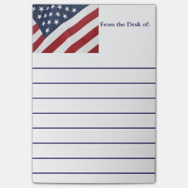 American Flag Post merkt op Post-it® Notes