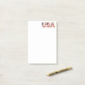 American Flag Post merkt op VS Post-it® Notes (Op bureau)