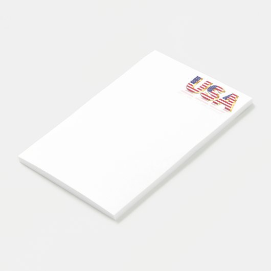 American Flag Post merkt op VS Post-it® Notes (Schuin)