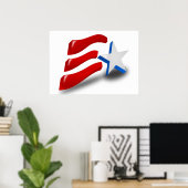 AMERICAN FLAG POSTER (Thuiskantoor)