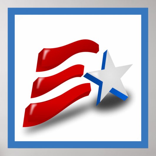 AMERICAN FLAG POSTER (Voorkant)