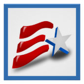 AMERICAN FLAG POSTER (Voorkant)