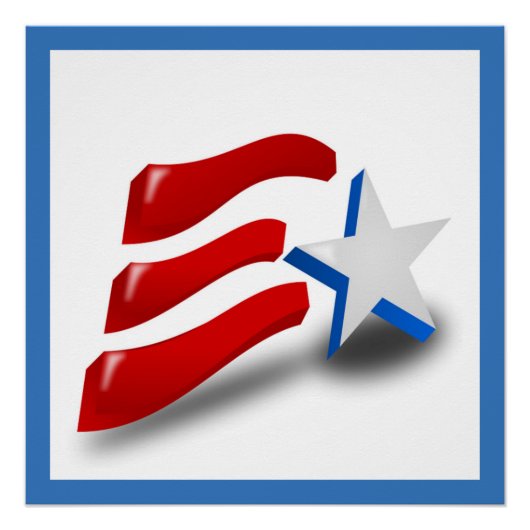 AMERICAN FLAG POSTER (Voorkant)