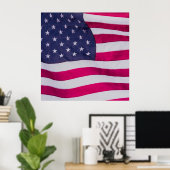 American Flag Poster (Thuiskantoor)