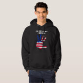 American Flag Printed Palm USA Hoodie (Voorkant volledig)